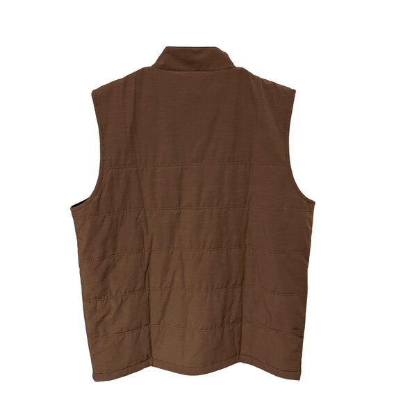TravisMathew Mens Cold Heart 2.0 Vest Brown Full-Zip Sleeveless Lightweight Jack - Picture 4 of 11